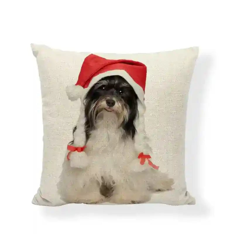 Fodera Cuscino Natalizia con Razze di Cani by Dog Moda