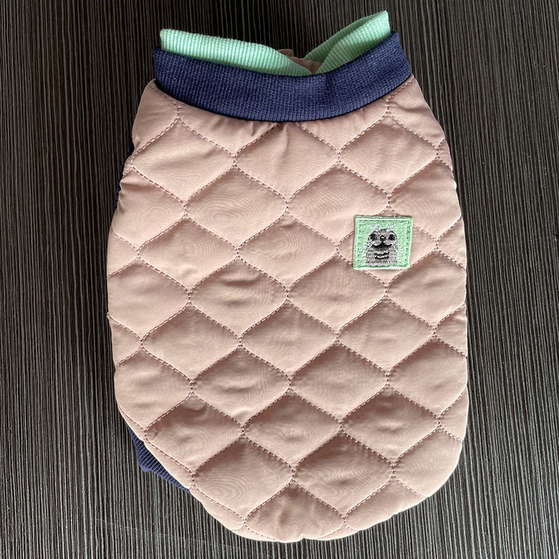 Abrigo sin mangas para perros Daru - Acolchado con rombos