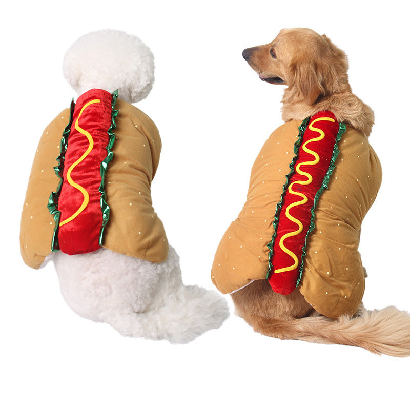 Costume hotdog per cani – Divertente outfit a sandwich