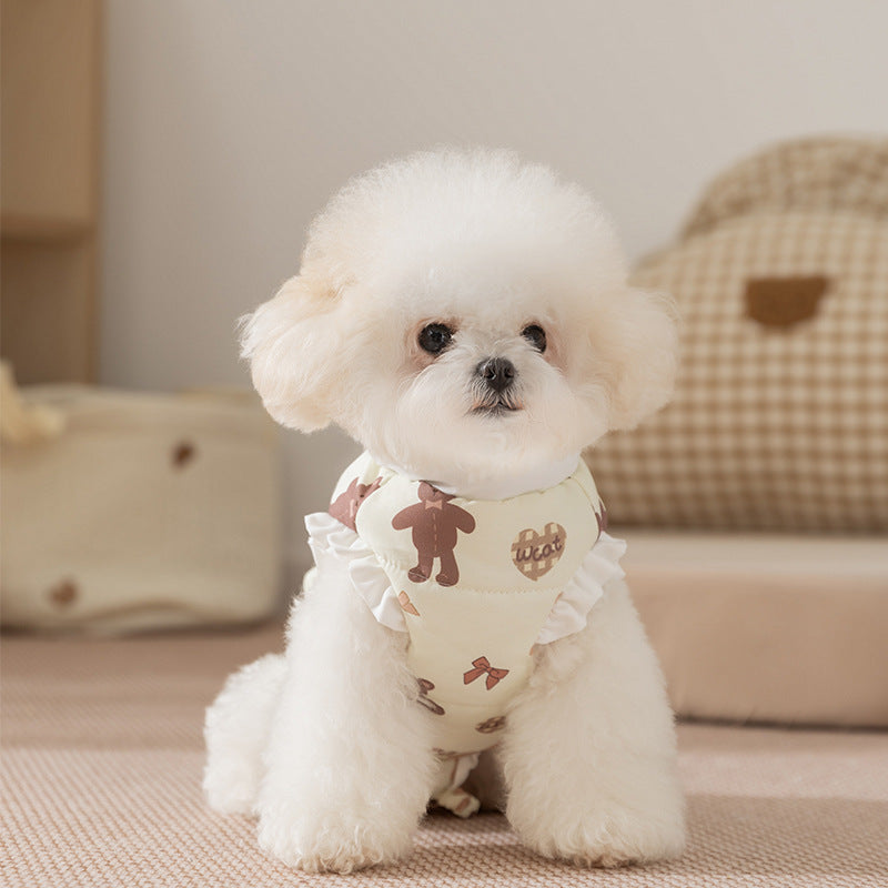 Cappottino WCAT per Cani con Orsetti - Caldo e Morbido