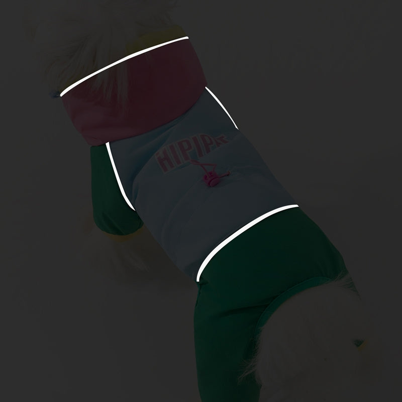 Cloud Style Dog Raincoat with Reflective Hood