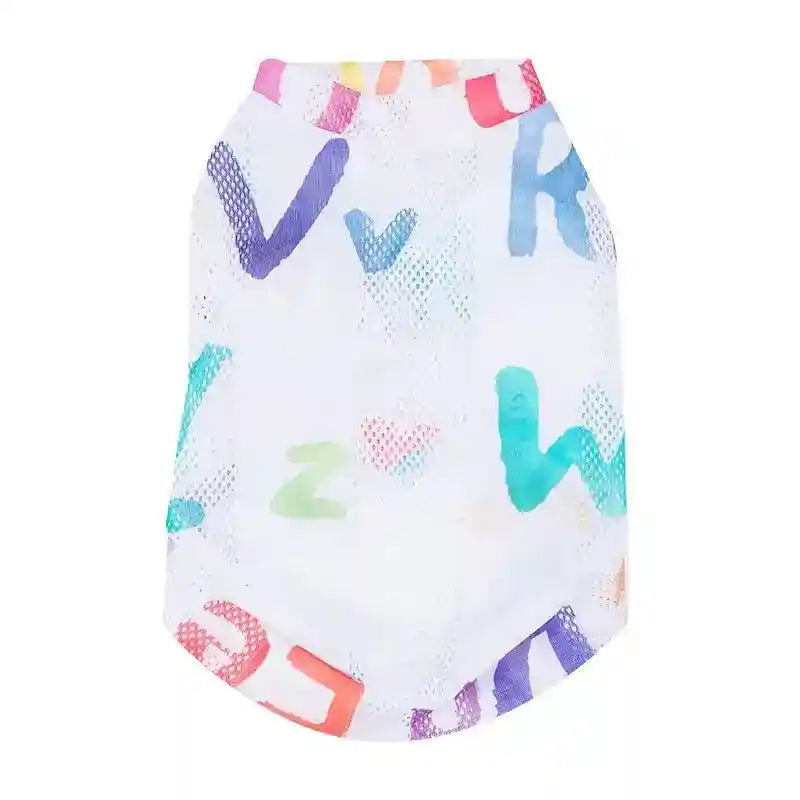 Maglia Traspirante Lettere Colorate per Cani - Leggera by Dog Moda
