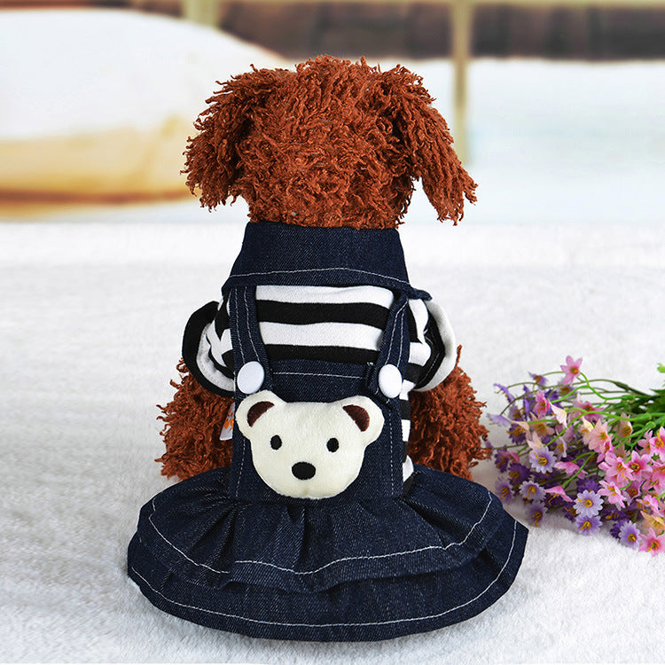 TeddyStyle - Vestitino Elegante per Cani con Salopette o Gonnellina - Dog Moda