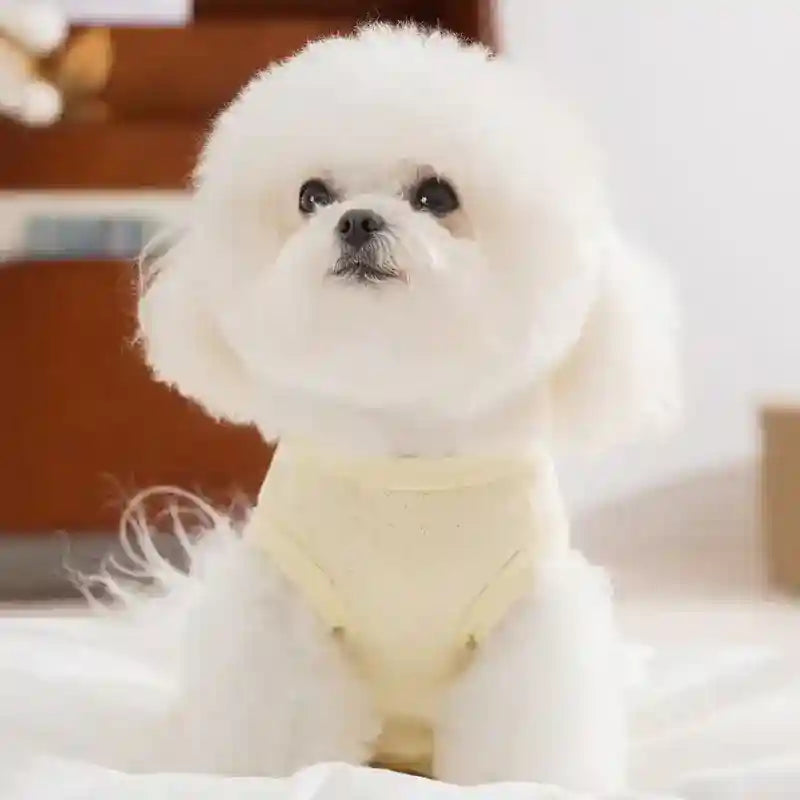 犬猫用スイートドリームメッシュ通気性ボタン付きつなぎ