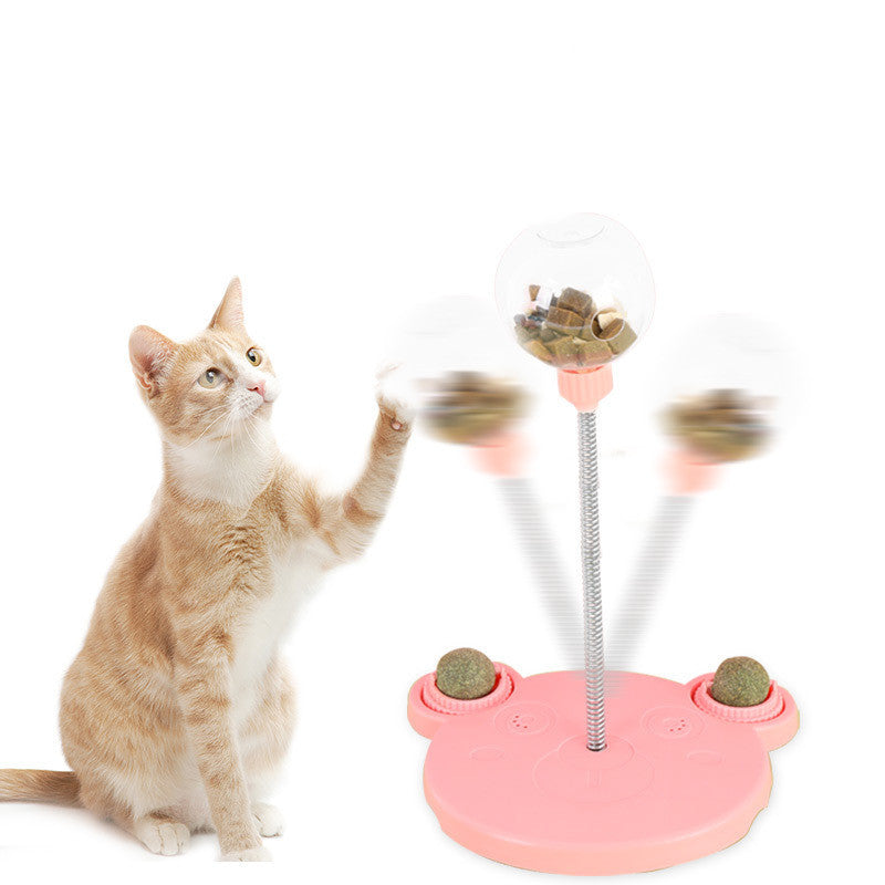 Interaktives Spielzeug für Katzen und Hunde – Mit Saugnapf, Snacks und Minze