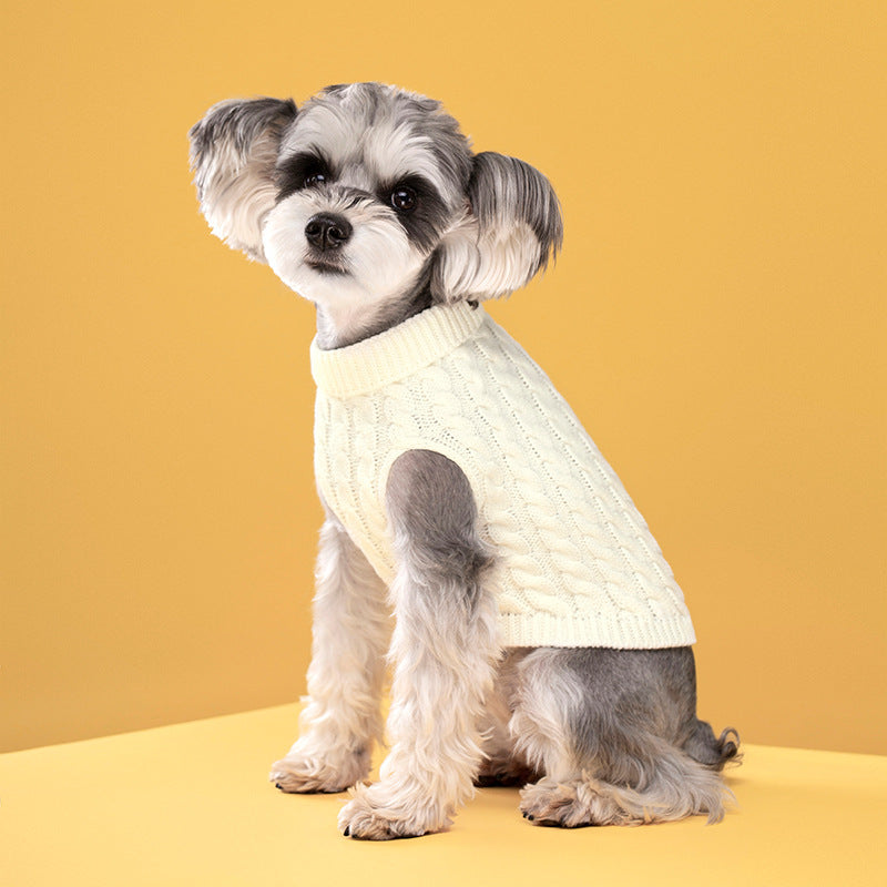 Maglioncino a Trecce per Cani di Piccola Taglia - Eleganza Morbida - Dog Moda