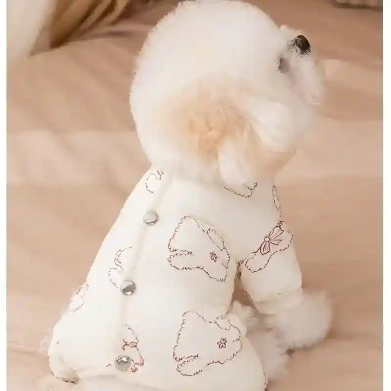 Mono acolchado ositos para perros - 4 patas invierno