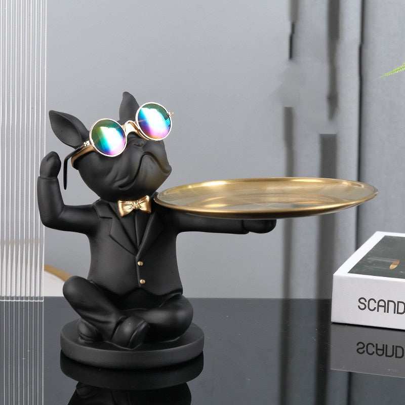 Portagioie Bulldog con Occhiali e Papillon – Design Nordico Colorato