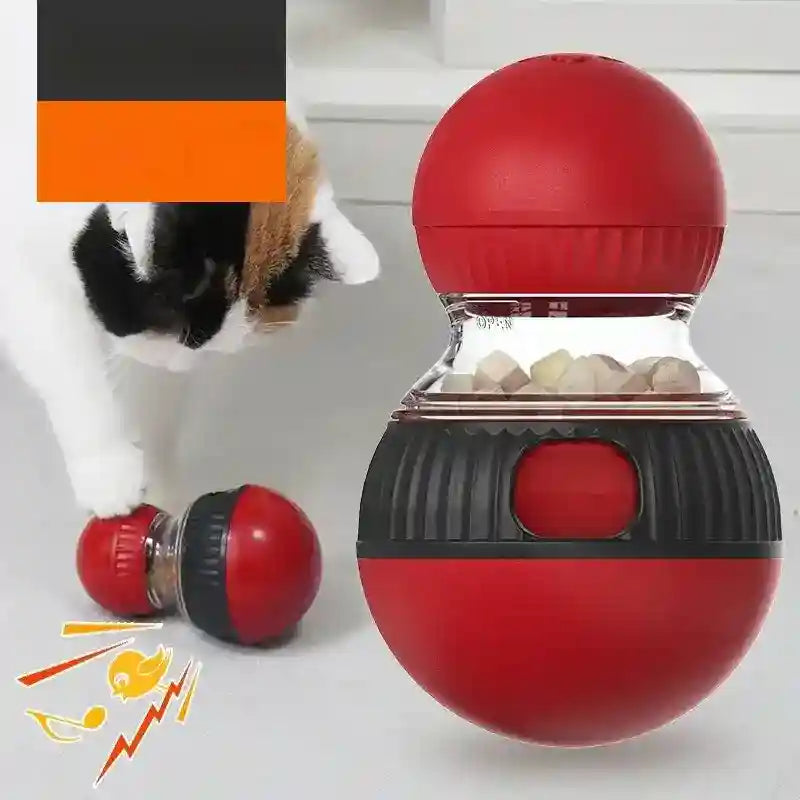 Juego dispensador de snacks para gatos - Pelota interactiva con sonido