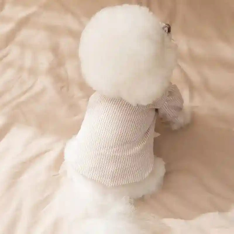 Maglione Preppy Stratificato per Cani - Elegante Velluto by Dog Moda