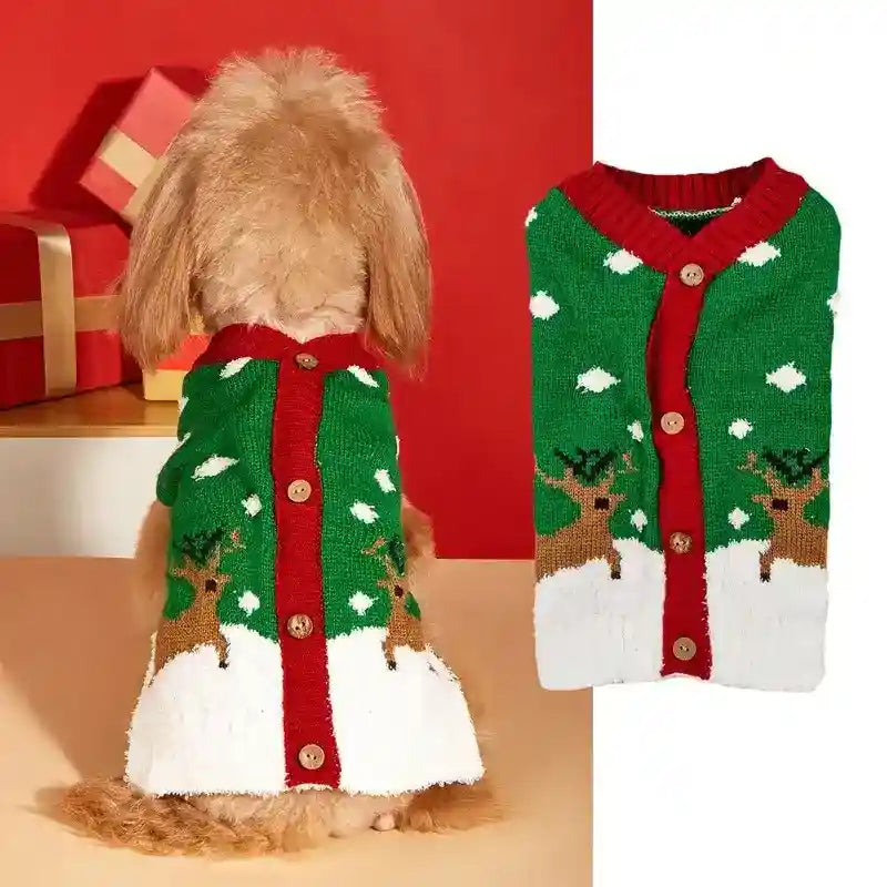 Maglione Natale per Cani - 11 Fantasie Babbo Natale Renne by Dog Moda