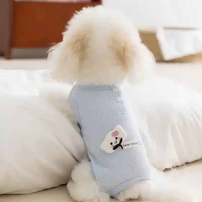 Tutina Cani Gatti Sweet Dream Mesh Traspirante Bottoni by Dog Moda