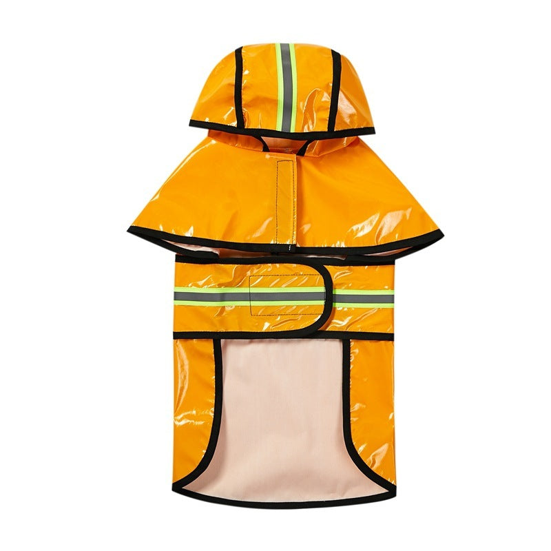 "Dubai" Dog Raincoat with Hood and Reflective Inserts