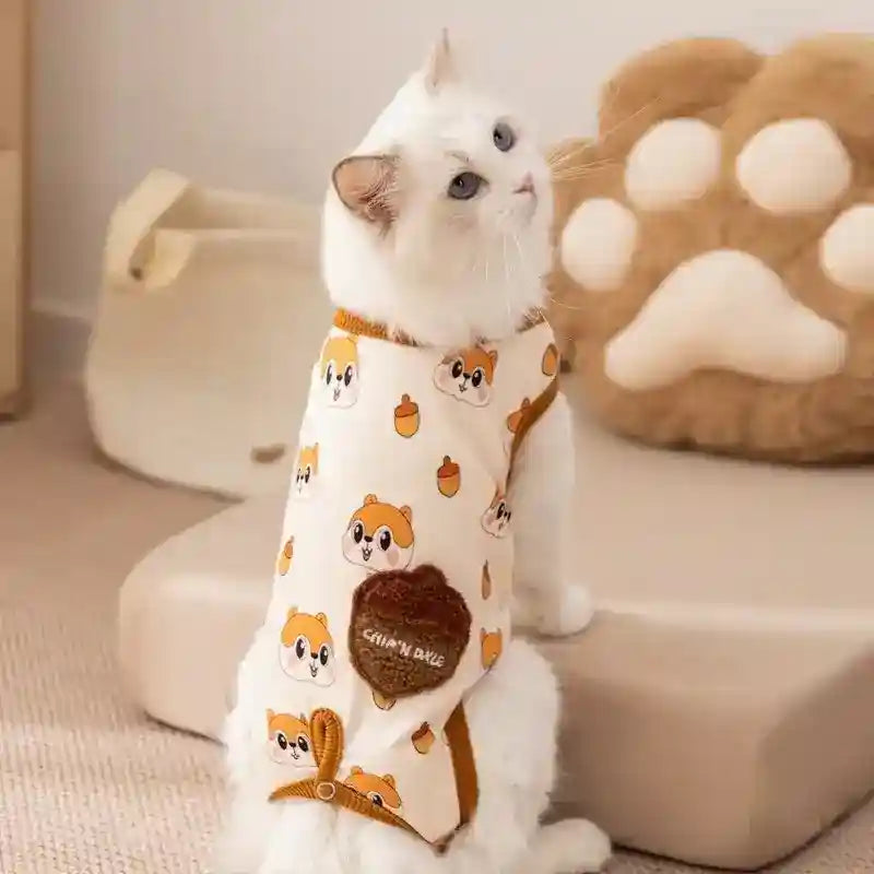 Tutina Chip per Cani con Scoiattolo - Pigiama Smanicato by Dog Moda