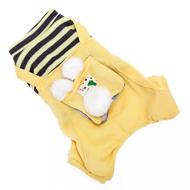 Tutina Salopette Gatti a Righe con Tasca - 6 Taglie by Dog Moda