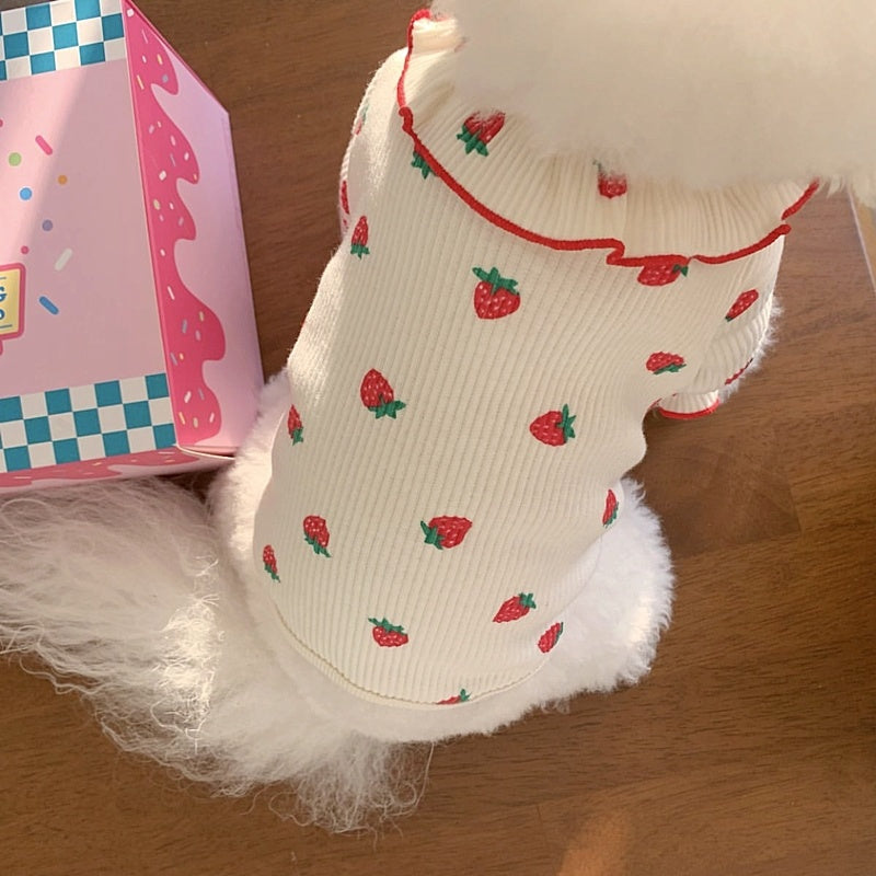 Strawberry Ice Cream Dog Sweater | Dogmoda