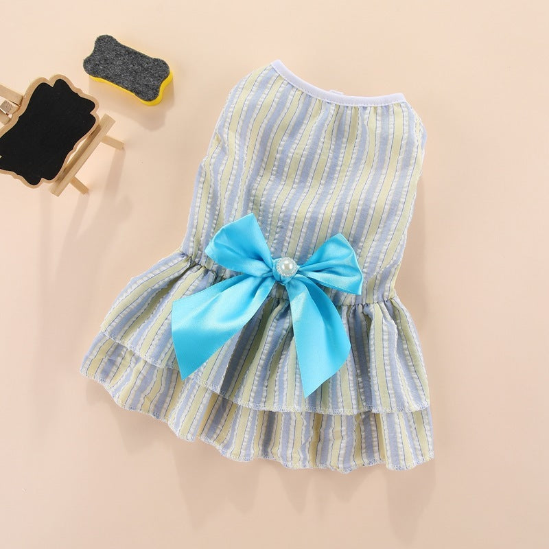 Vestitino per cani con gonnellina e fiocchetto sul dorso "Pretty Bow" - Dog Moda