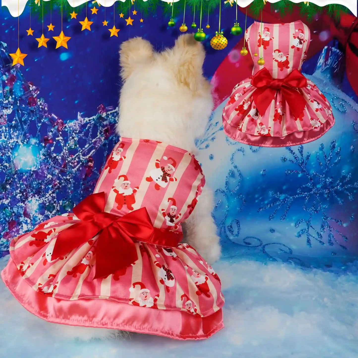 Vestitino Natale Cane Femmina Gonnellina - 4 Fantasie by Dog Moda
