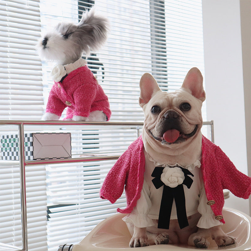 Maglia per Cani Camellia con Fiocchetto | T-shirt Princess Bianca