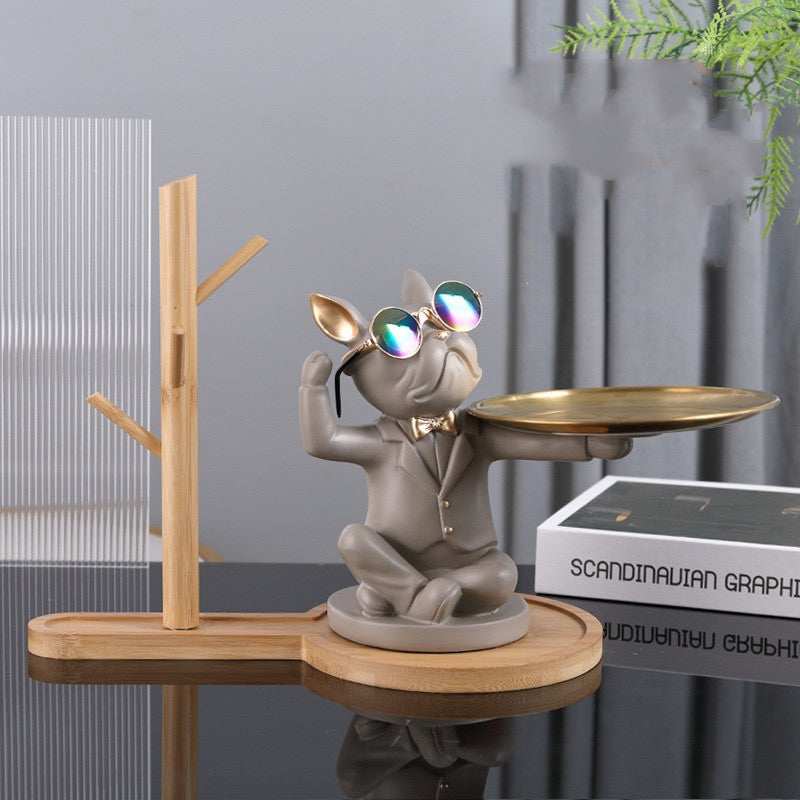Portagioie Bulldog con Occhiali e Papillon – Design Nordico Colorato
