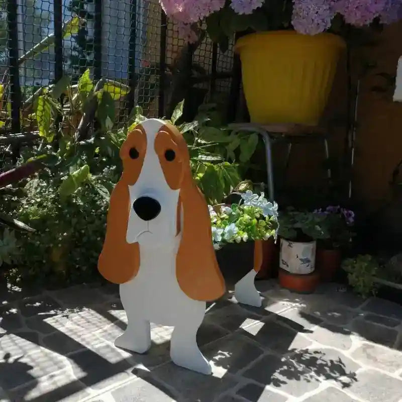 Fioriera Basset Hound per Giardino e Balcone by Dog Moda