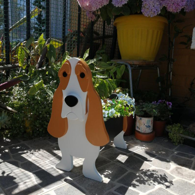 Fioriera Basset Hound per Giardino e Balcone