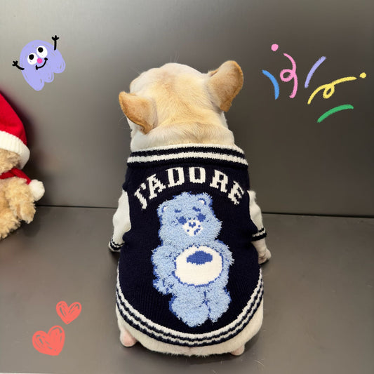 Cappotto per Bulldog "J'adore" – Stile e Comfort per il Tuo Amico a Quattro Zampe!