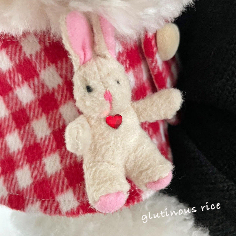 Rosa Hunde- und Katzenschal - Dekoratives Halstuch-Lätzchen