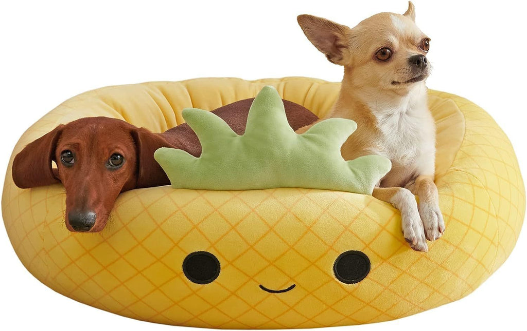 Camita para Perros Squishmallows | Cama Suave Tiburón y Piña