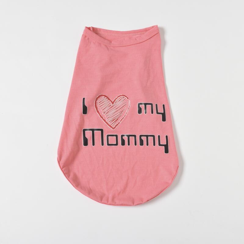 Ärmelloses Hundeshirt "Ich liebe meine Mama"