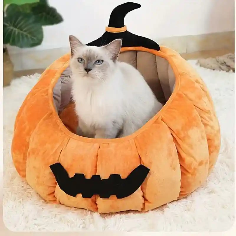 Cuccia Zucca Halloween per Gatti - Cuscino Sfoderabile by Dog Moda