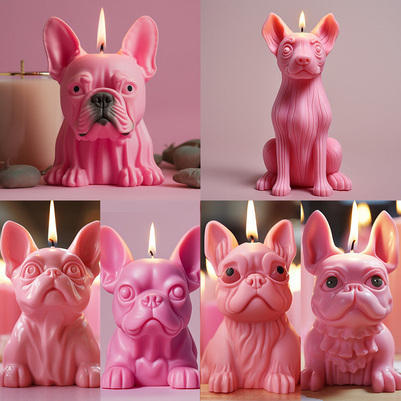 Candela Bulldog Decorativa – Idea Regalo per Amanti dei Cani