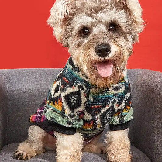 Felpa Pile Sherpa Cani - Stile Etnico Caldo e Morbido by Dog Moda