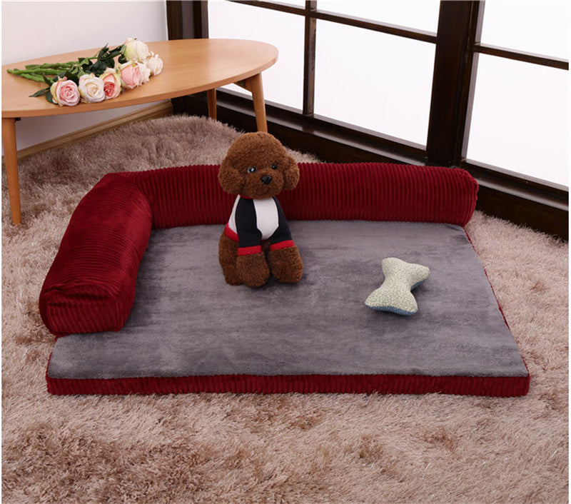 Rectangular Dog Bed "Luna" - Soft and Comfortable with Side Rails