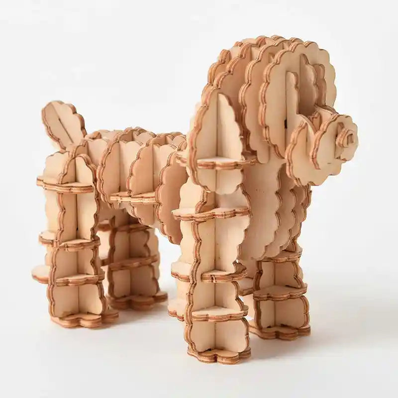 Puzzle 3D Legno Animali - Gioco Educativo Cane Gatto by Dog Moda