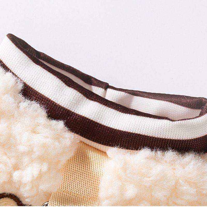 Maglia Pile Cani con Ricamo Maltese - Rosso e Panna by Dog Moda