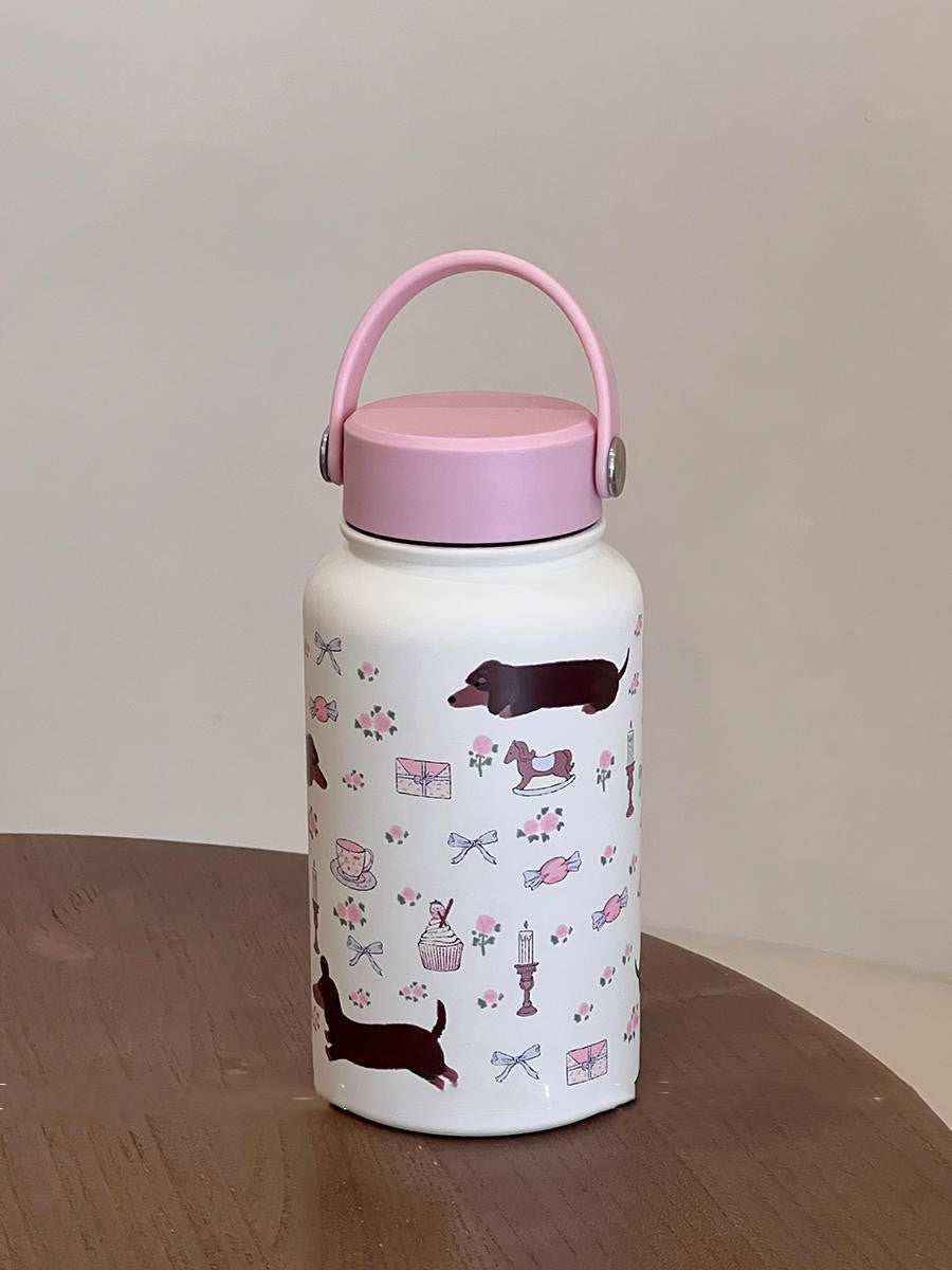 Borraccia Termica Bassotto Floreale 650ml in Acciaio Inox by Dog Moda
