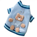Teddybär-Hundepullover – 3D-Stickerei mit Geschirrring