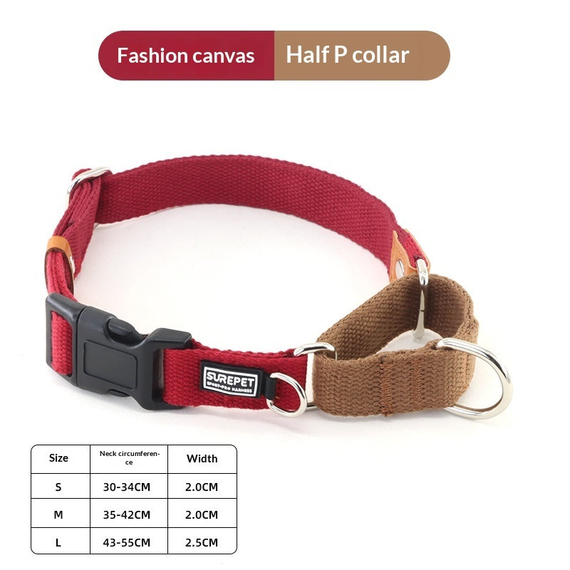 Collare Cane Canvas Targhetta ID Anti-Smarrimento