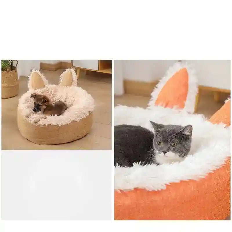 Cuccia Ears per Gatti - Morbida Tana Circolare con Orecchie by Dog Moda