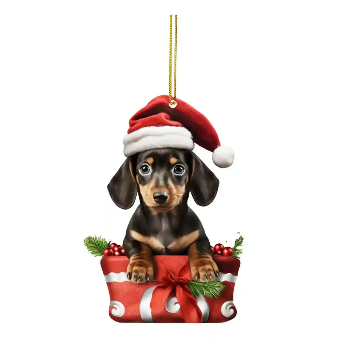 Pendaglio Natale Bassotto - Decorazione Albero Cane by Dog Moda