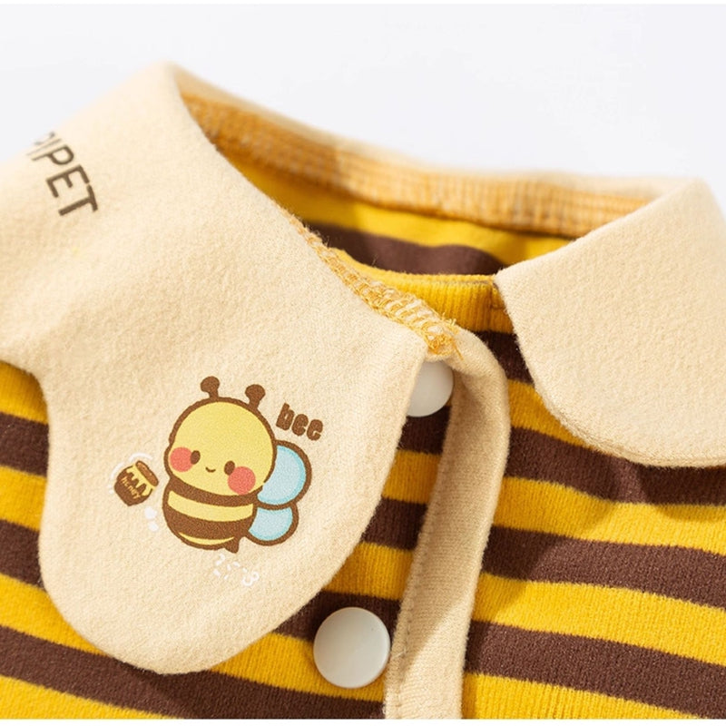 Tutina per Cani HIPIPET con Ape - Pigiama a Righe Elastico
