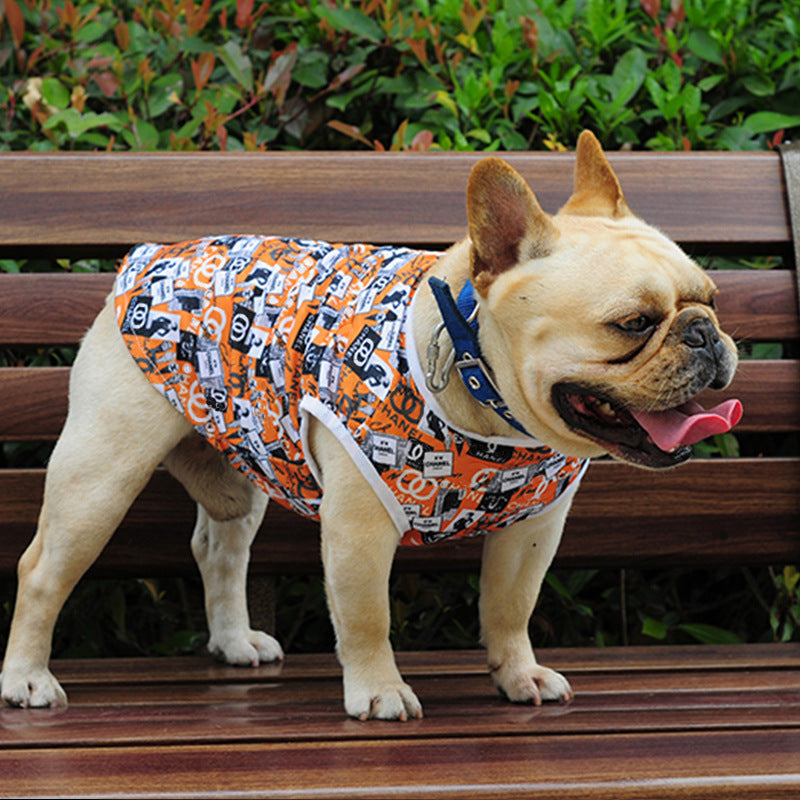 Maglia Smanicata per Bulldog - Cotone Morbido e Traspirante