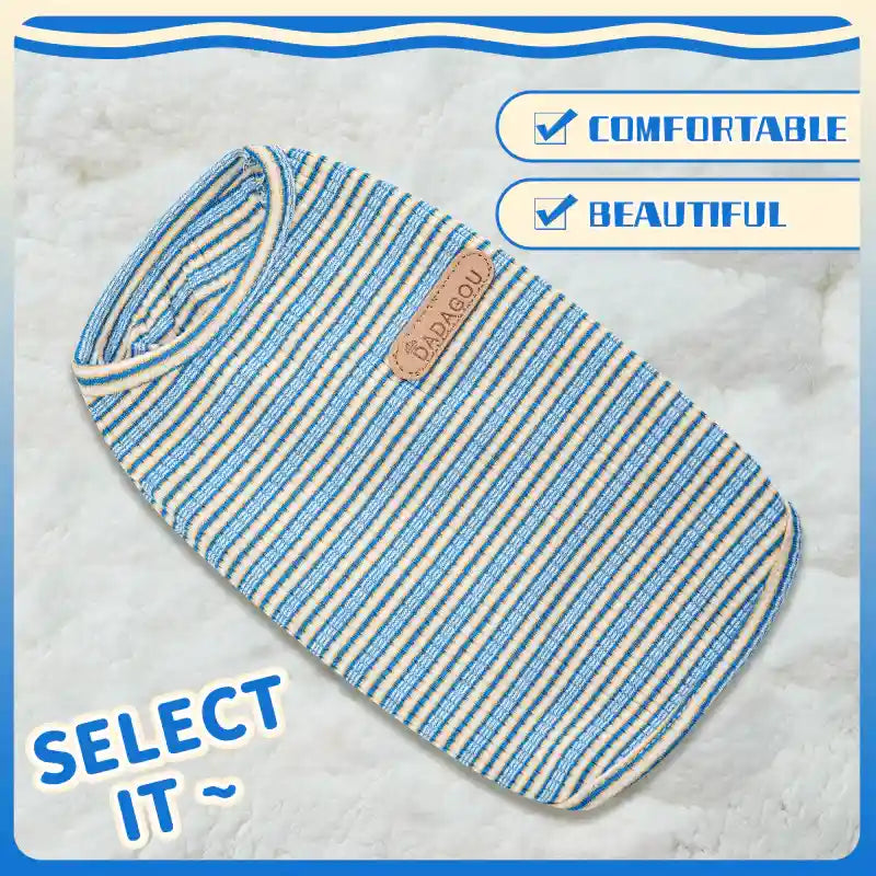 ダダゴウ犬用ストライプシャツ - 涼しく通気性抜群