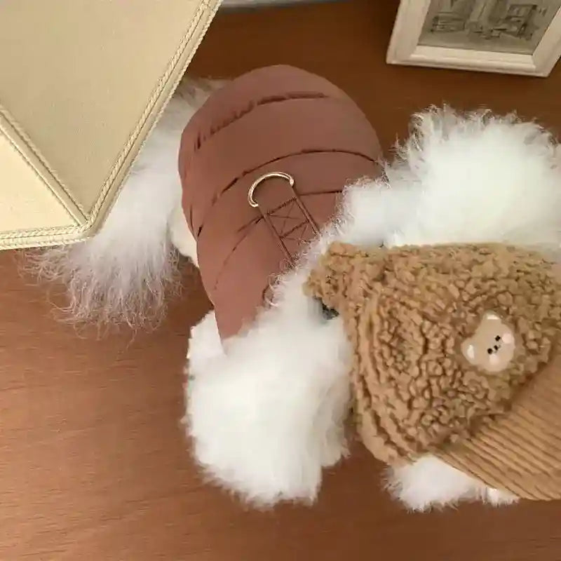 Abrigo sin mangas para perros - Impermeable con botones cálido