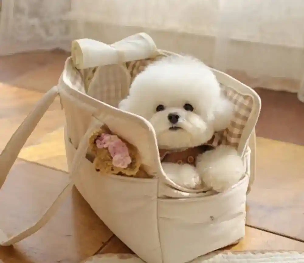 Trasportino Cani Gatti Fondo Rigido Similpelle Doppia Zip by Dog Moda