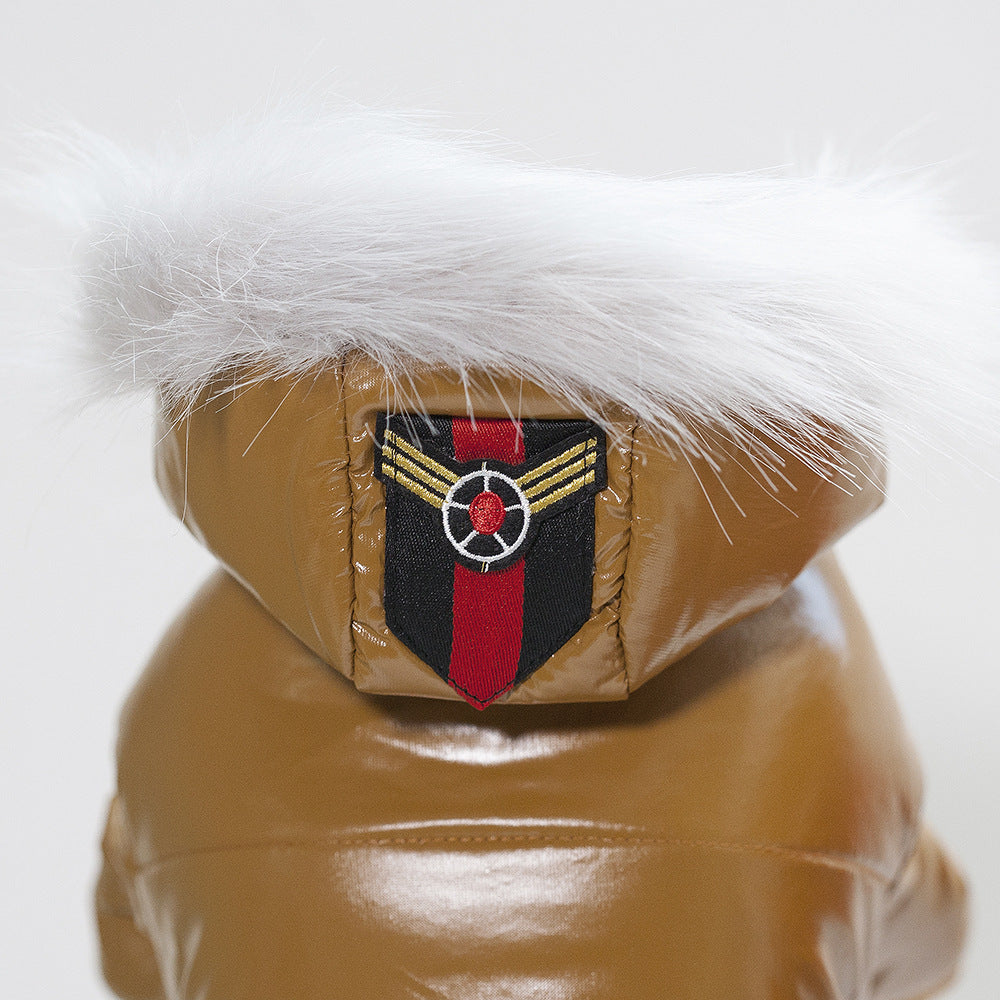 "Messi" Waterproof Dog Down Jacket with Fleece Padding