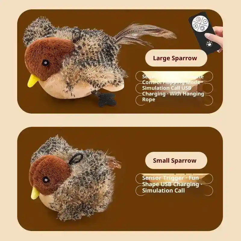 猫用インタラクティブUSBバード - 音と動き