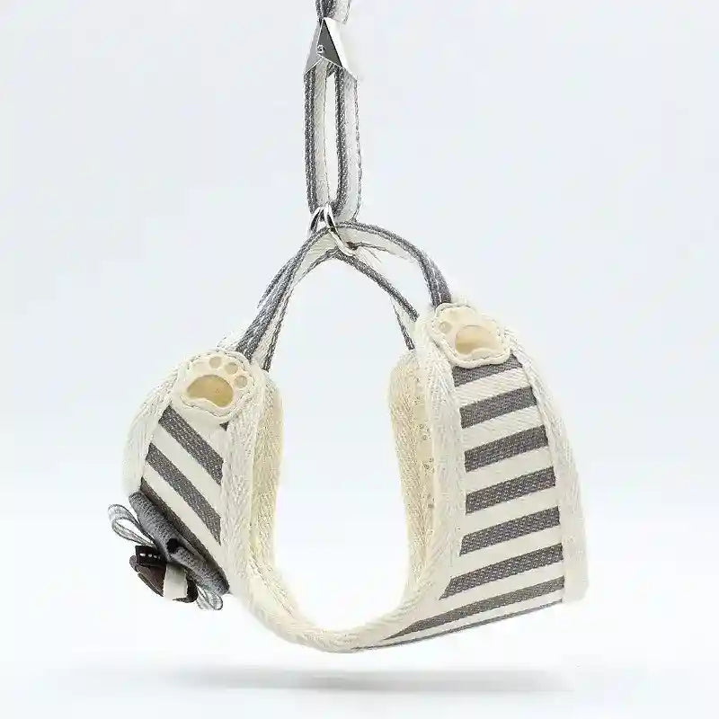 Pettorina Cane Gatto con Fiocco a Righe - XS S M L by Dog Moda