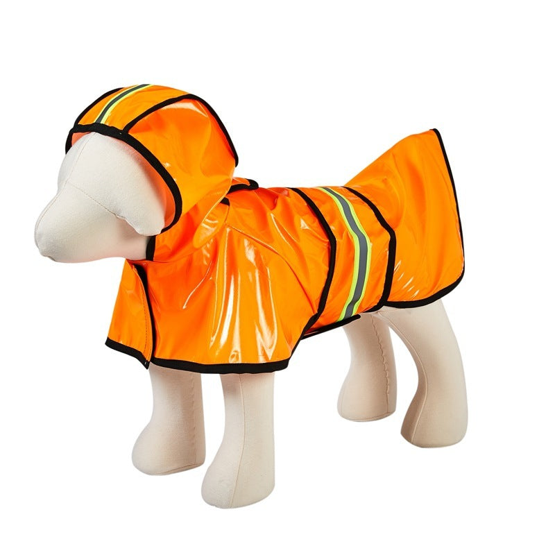 "Dubai" Dog Raincoat with Hood and Reflective Inserts